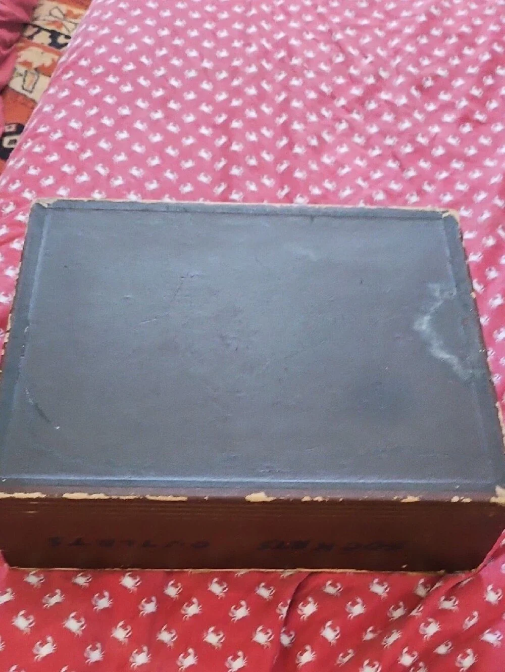 Brown Decorative Leather abd Wooden Box with Gold Eagle Emblem